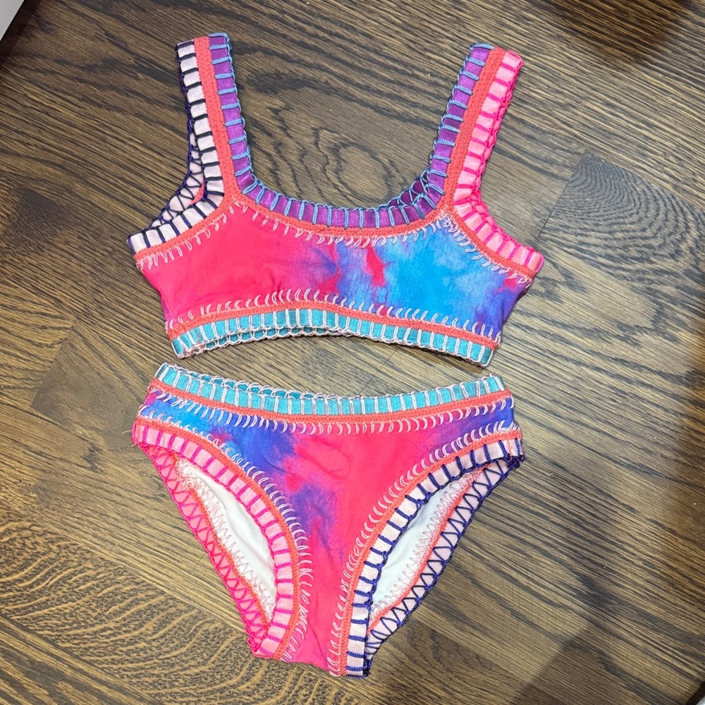 Pilyq Kids Swim Bikini in Pink and Blue